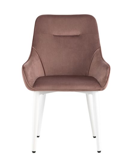 Стул Диана велюр пыльно-розовый ножки белые 4 шт