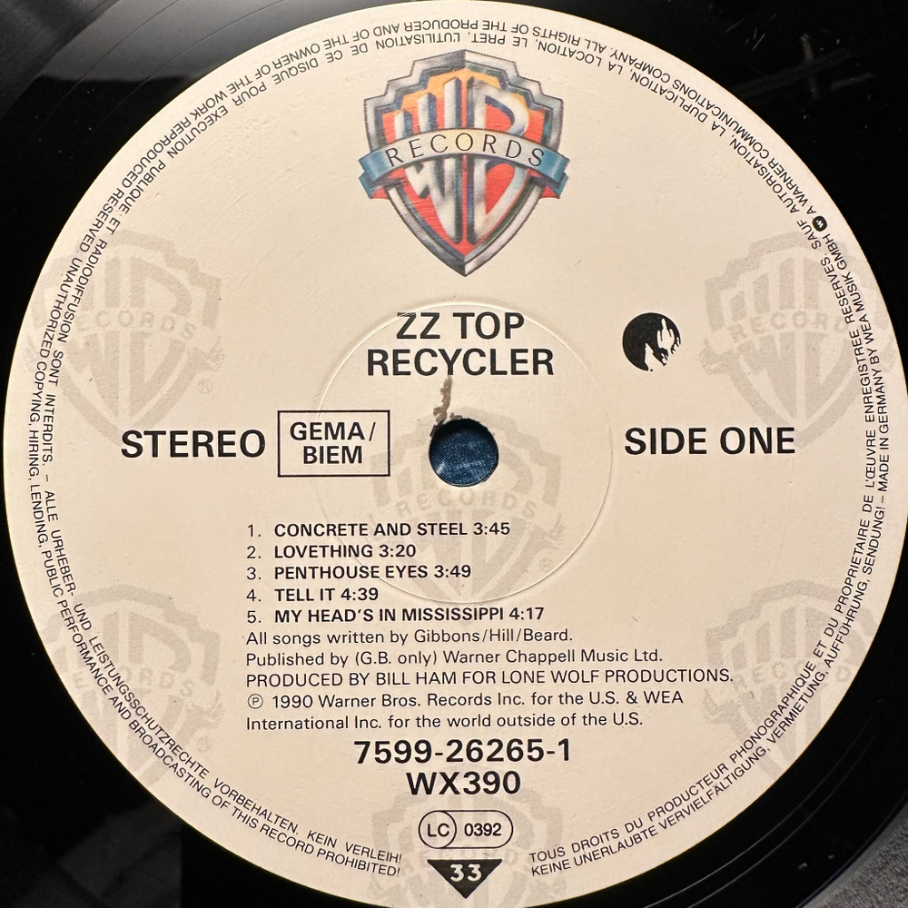 ZZ Top - Recycler (Германия 1990г.)