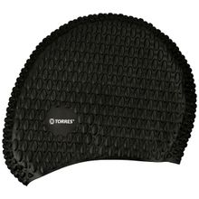 Шапочка для плавания TORRES Bobbles, SW-12204BK, черный, силикон