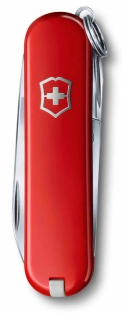 Нож-брелок Victorinox Classic, 58 мм, 7 функций, красный