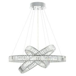 Citilux Чезаре CL338381 LED Люстра хрустальная с пультом Хром