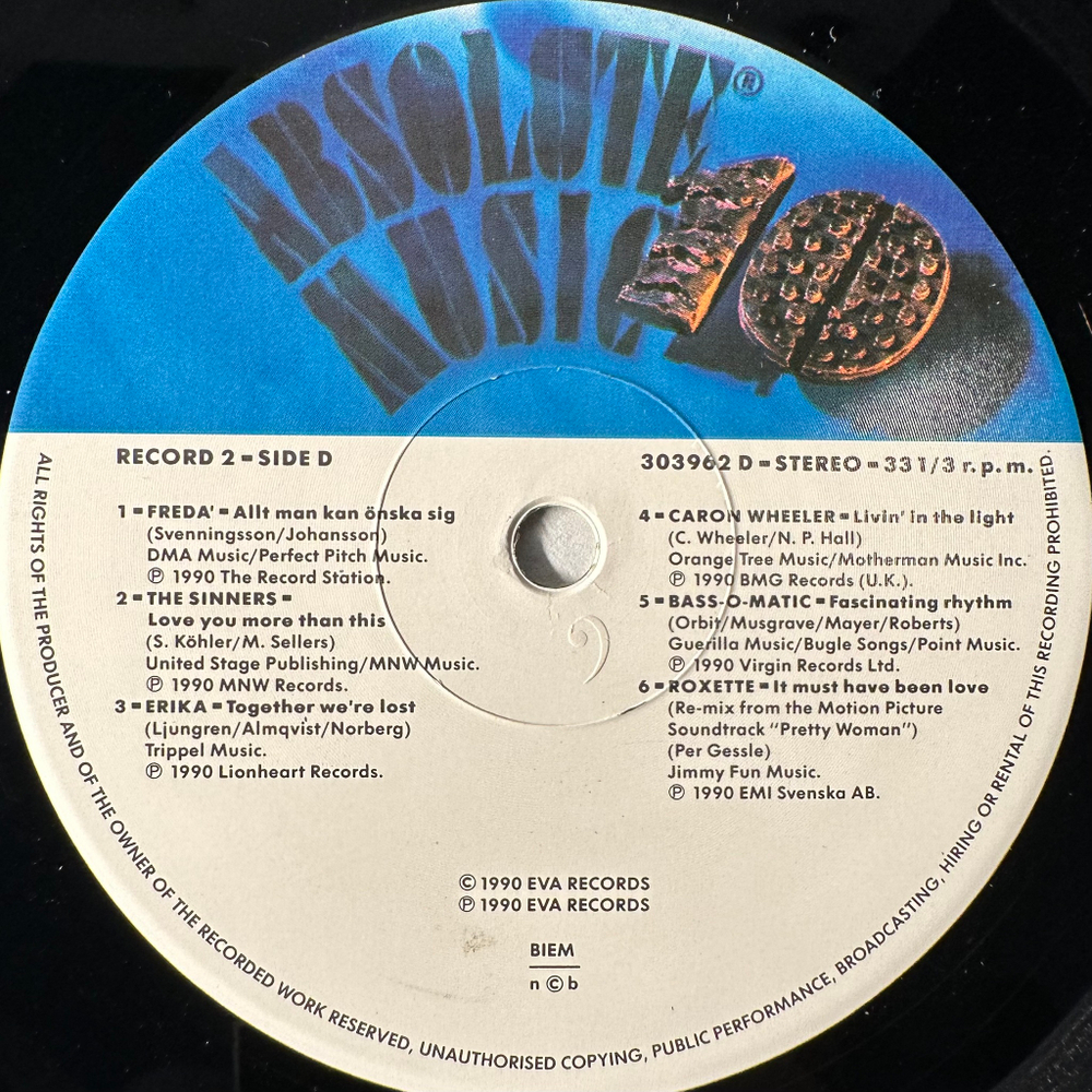 Absolute Music 10 2LP (Скандинавия 1990г.)