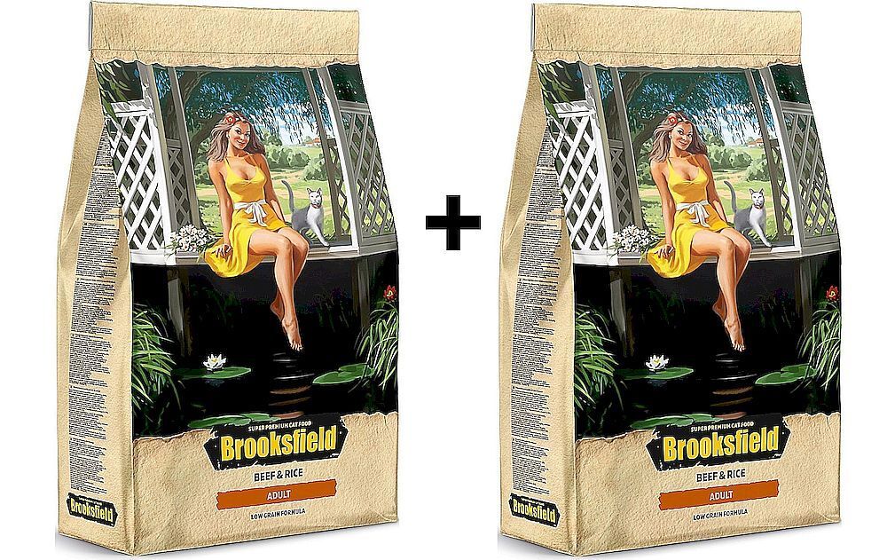 BROOKSFIELD Adult Cat Beef Сухой корм для взрослых кошек 400г Говядина/рис ПРОМО 1+1