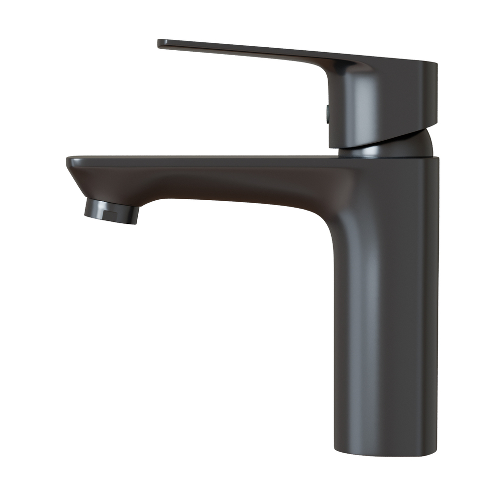 Смеситель для раковины 40k MIXLINE ML15-04GR б/отв п/гайку (без подводки) ГРАФИТ