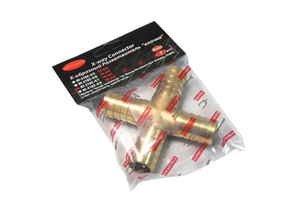 Разветвитель X-образный ''елочка''16мм RockForce##Rock FORCE RF-E102-4/6