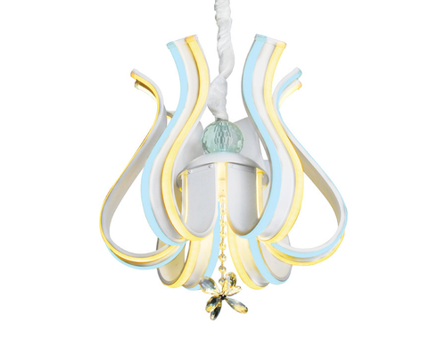 Светодиодная люстра с пультом FL112/6 WH белый 156W 460*460*400 (ПДУ РАДИО 2.4)