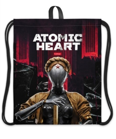 Мешок для сменной обуви Hatber Atomic Heart, 410х490 мм, с петлей, с рисунком, полиэстер, 1 шт