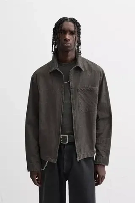 ZARA ЛЕГКАЯ КУРТКА В КЛЕТКУ, КОРИЧНЕВЫЙ