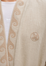 Шапан льняной короткий OYU TOLQYN BEIGE