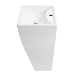 Раковина напольная Azario COMELLA 480х420х855 отдельностоящая, прямоугольная, белый глянцевый (AZ-314)