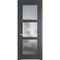 Межкомнатная дверь эмаль Profil Doors 4.6.2PD графит остеклённая