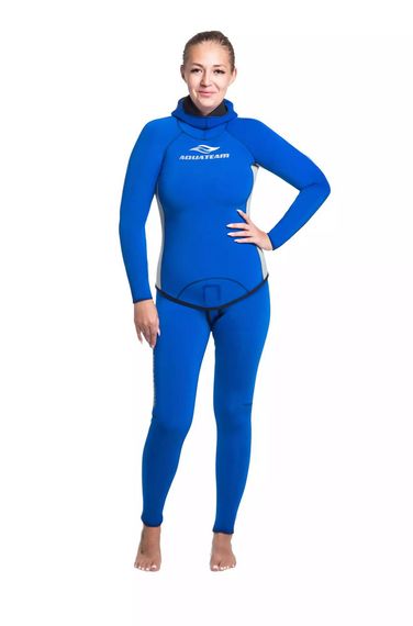 Гидрокостюм Aquateam Фридайвер женский 3 мм ультраспан/открытая пора синий