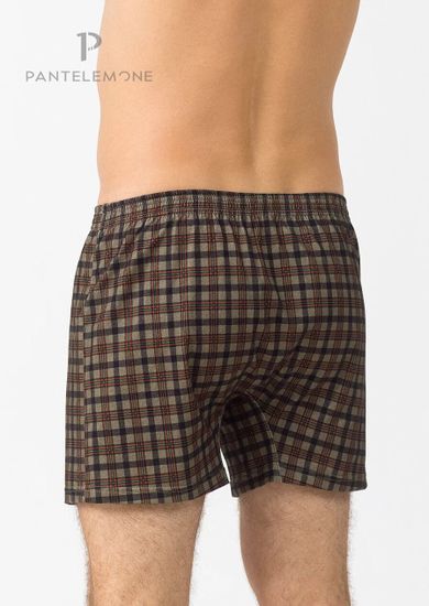 Трусы мужские семейные Pantelemone PMB-406, клетка бежевая/оранжевая