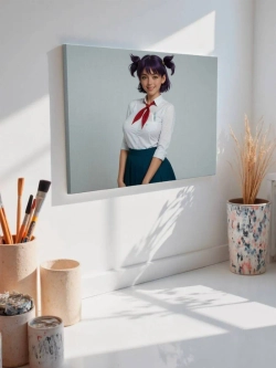 Картина на стену 40 X 50 Девушка пионерка аниме