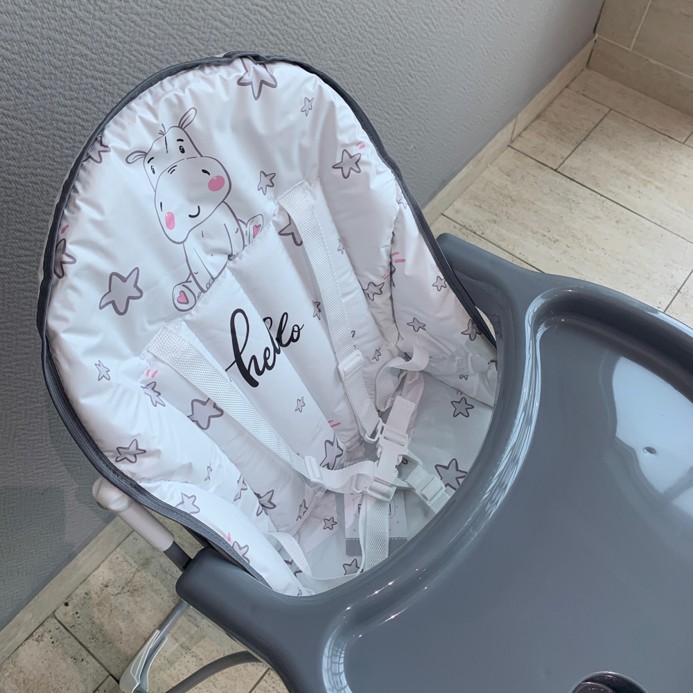 Стульчик для кормления 152 Бегемотик,серый