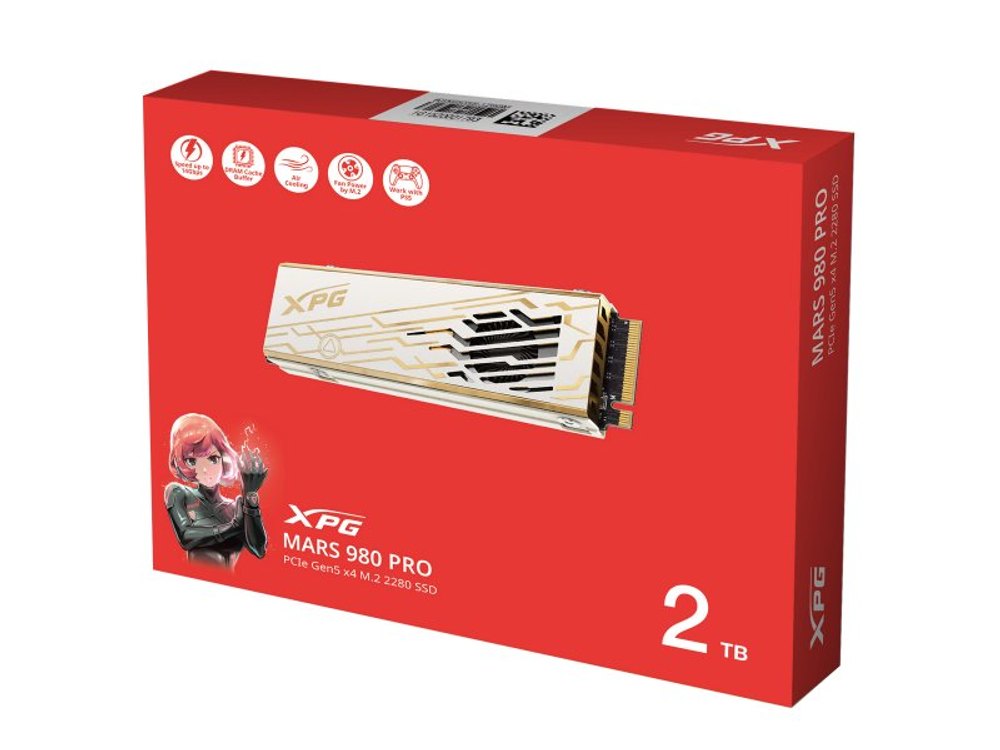 SSD накопитель ADATA XPG Mars 980 Pro 2ТБ, M.2 2280, PCIe 5.0 x4, NVMe [SMAR-980P-2TCI]
