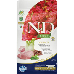 Сухой корм FARMINA N&D Quinoa Digestion для взрослых кошек, ягненок с киноа - 1,5 кг