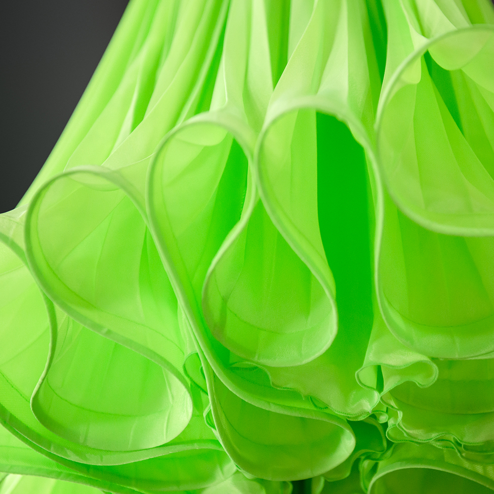 Lilia 14-01-02-С | Рейтинговое платье гофре для спортивных бальных танцев | Vasileva Dance