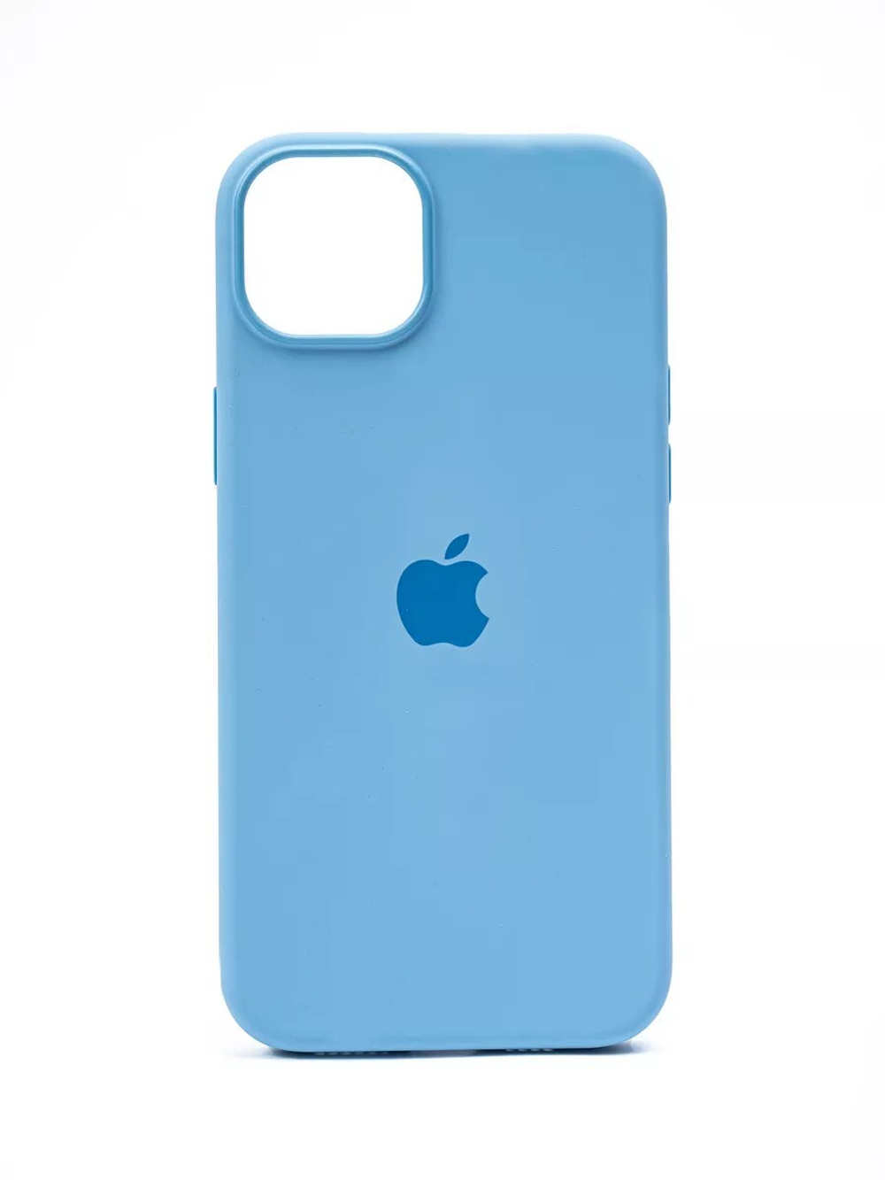 Силиконовый чехол Silicone Case iPhone 15 Plus, c MagSafe, Light Blue Голубой
