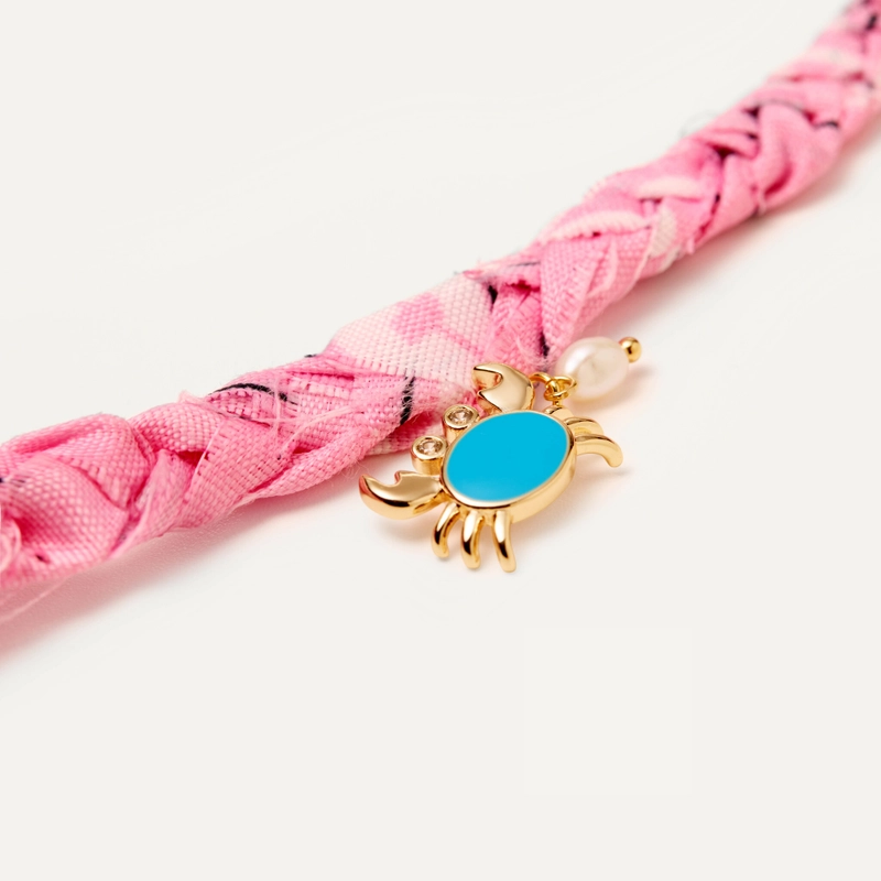 Браслет Плетенная Бандана – Розовый