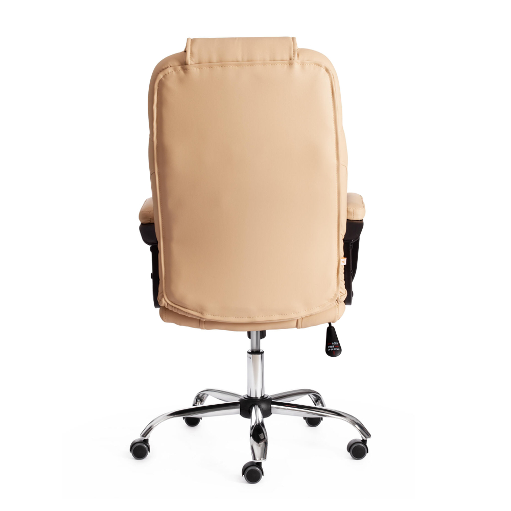 Кресло BERGAMO хром (22) кож/зам, бежевый, 36-34
