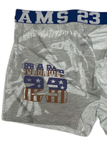 Мужские трусы боксеры серый меланж с принтом, хлопок L/50, Primal