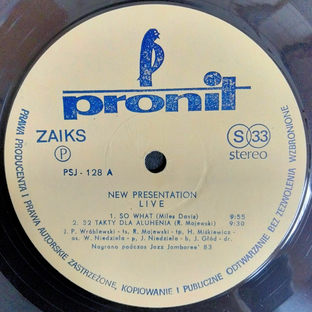 The New Presentation / Live (LP)