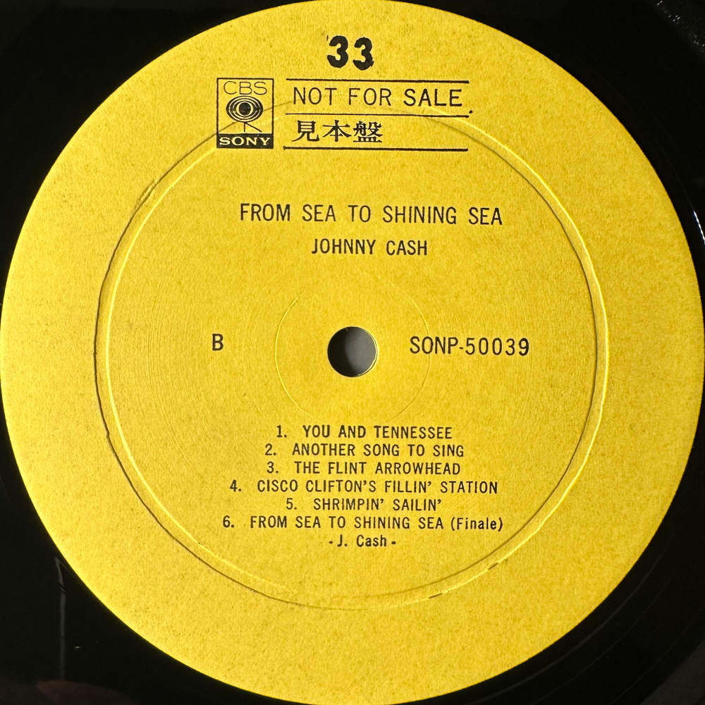 Johnny Cash ‎– From Sea To Shining Sea (Япония 1968г.) Promo
