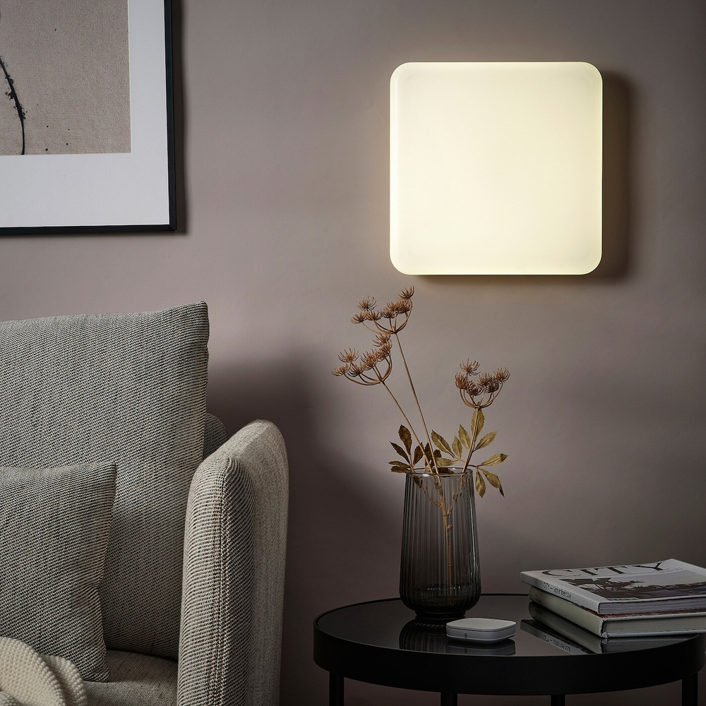 IKEA JETSTRÖM  (ИКЕА ЙЕТСТРÖМ)  -  Светодиодная настенная панель, интеллектуальная диммируемая/проводная установка цветной и белый спектр, 30x30 см