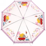Зонт детский полуавтомат «Ultramarine - Весёлые зверята», микс 6 цветов, 8 спиц, d-98см, длина в слож. виде 65см