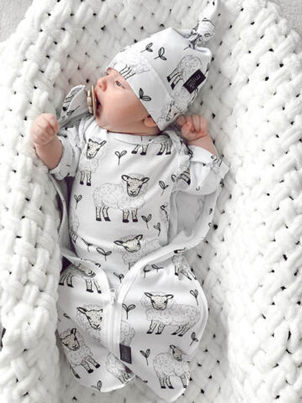 Пелёнка-кокон Mjölk Овечки, уценка