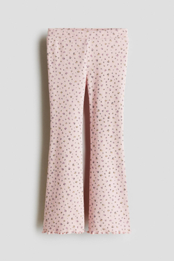 H&M Хлопковые легинсы-клеш, розовый