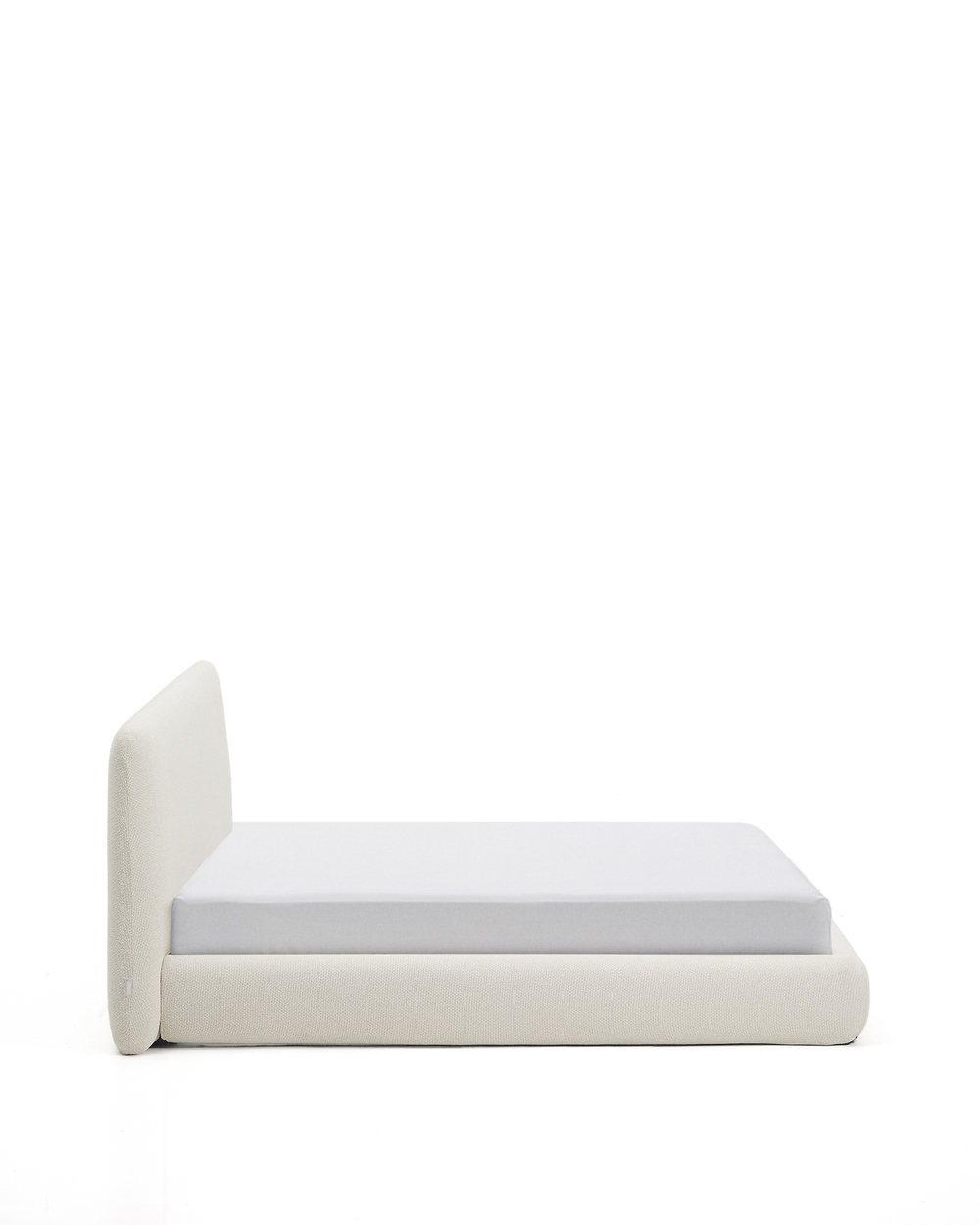 Кровать Martina со съемным чехлом из шенилла цвета экрю 180 x 200