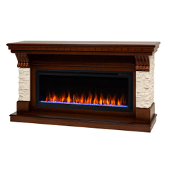 Электрокамин RealFlame Michigan 42/BV NT орех с очагом Saphir 42