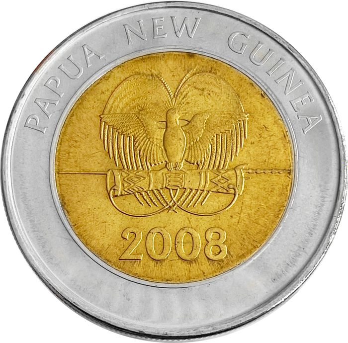 2 кина 2008 Папуа - Новая Гвинея «35 лет Банку Папуа Новой Гвинеи»