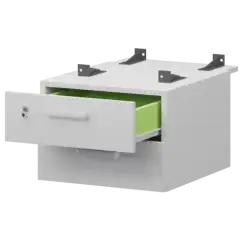 Тумба подвесная для столов на м/каркасе гл.730 мм СМТ-2ПД.73  428x544x332 Смарт