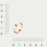 Кольцо обручальное из розового золота 585 пробы без вставок (арт. 224000)