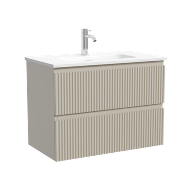 Тумба подвесная SANCOS Snob R 690х390х500, c двумя ящиками оснащенными доводчиками, Beige Soft , арт.SNR70/39CE