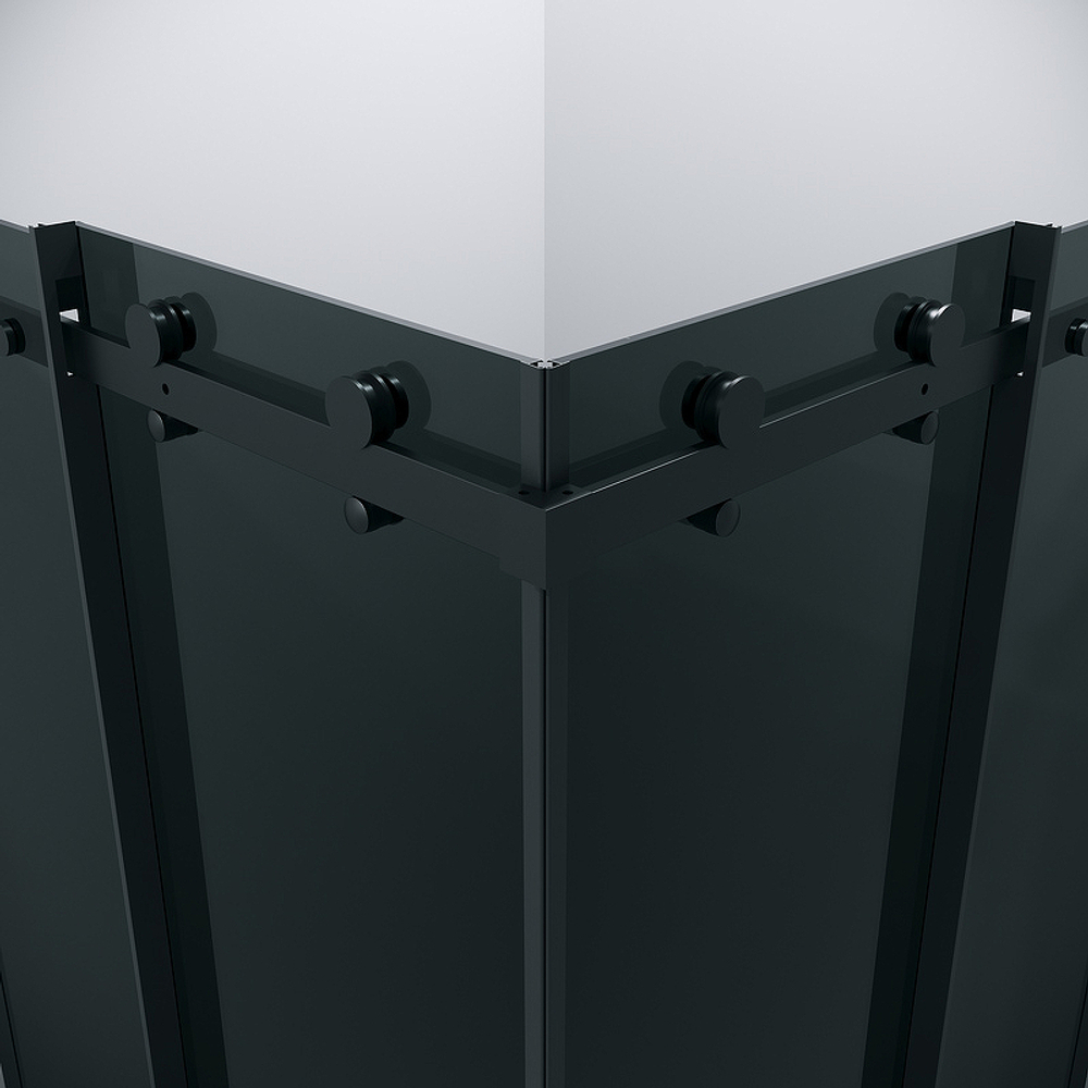 Душевой уголок Grossman Classic 90х90 300.K33.04.9090.21.10 профиль Черный матовый стекло тонированное