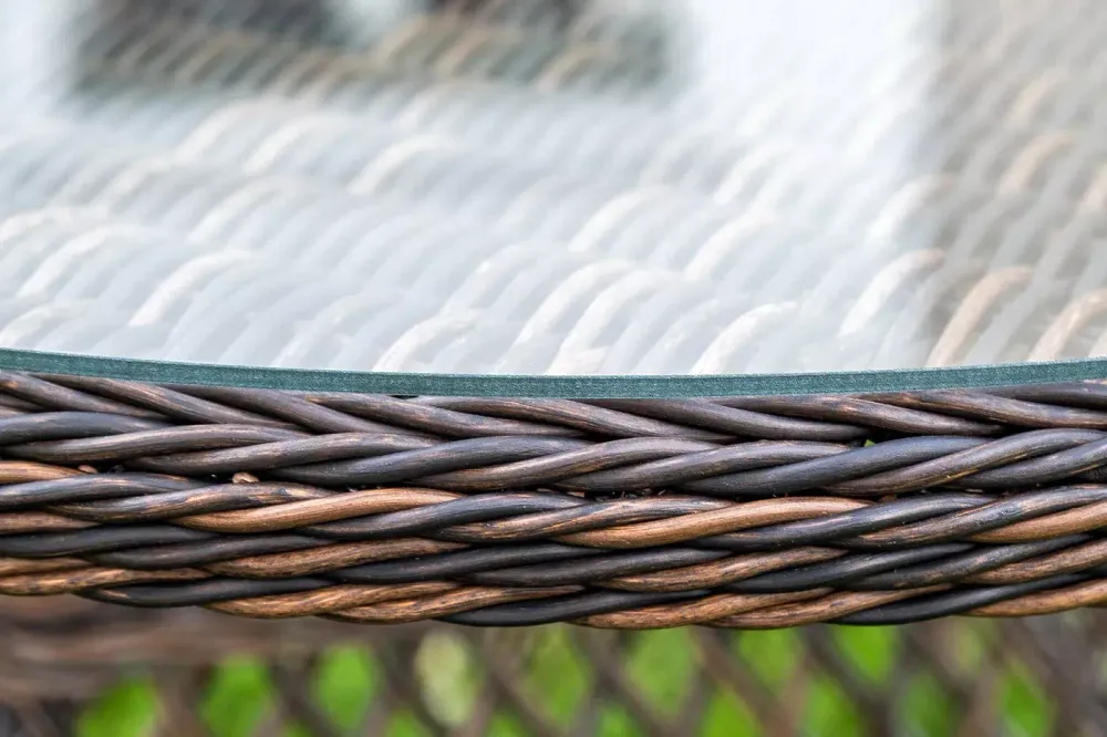 "Доппио" обеденная группа плетеная, цвет коричневый