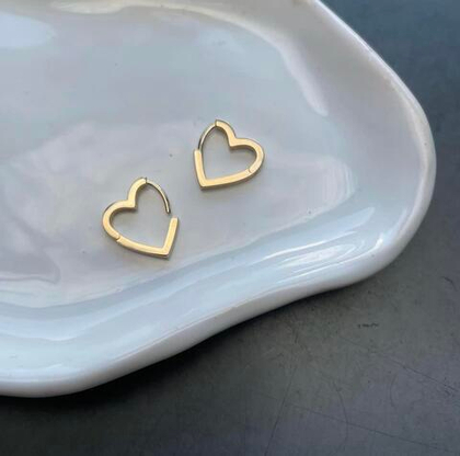 серьги сердечки