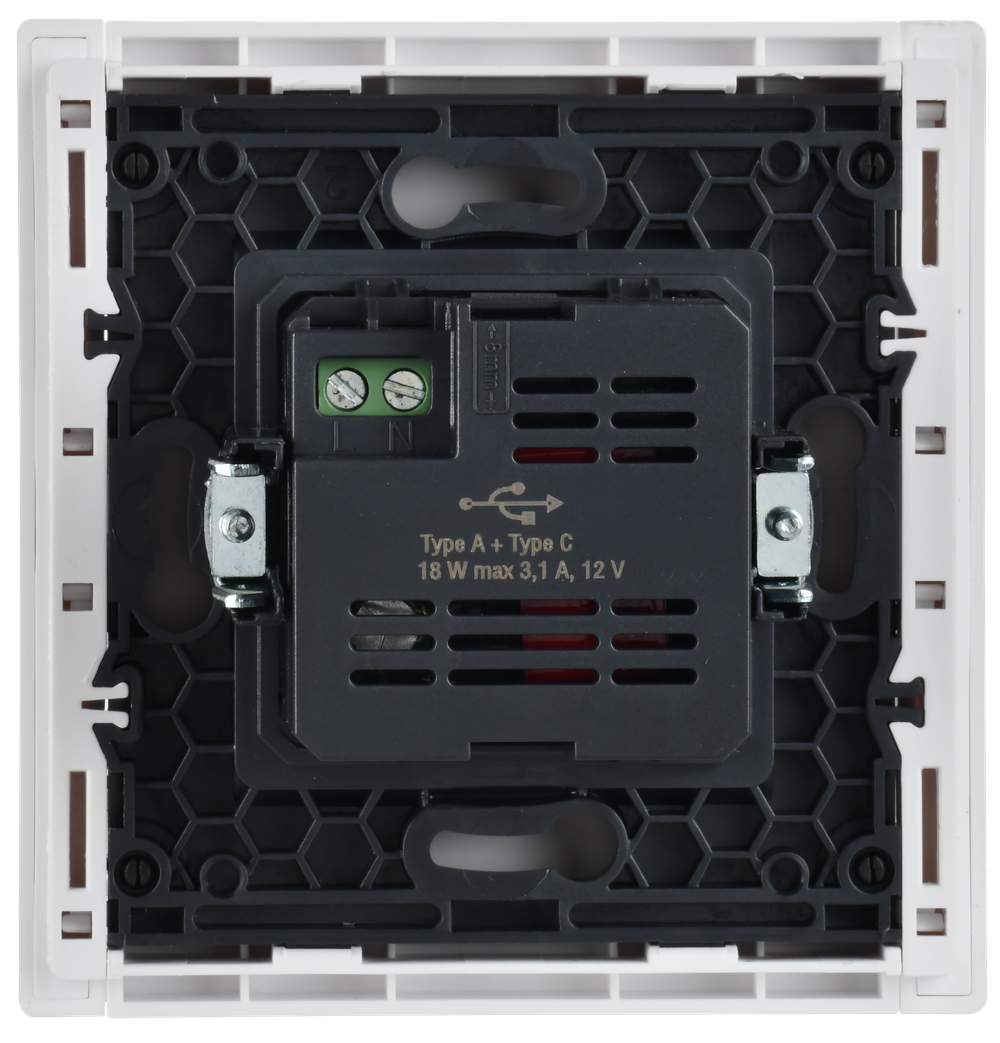 FORTE&PIANO Розетка USB A+C 18Вт FP251 белый IEK