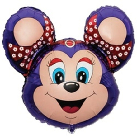 Шар (14"/36 см) Мини-фигура, Бабси-Маус, Фиолетовый