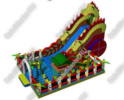 Профессиональный надувной батут "Гранд-саванна" 17*10*9 м
