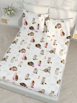 Простынь Сказка "Пушистики" 150х215 см, перкаль