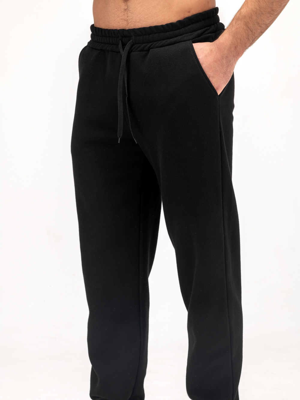 Брюки спортивные прямые теплые. Уголь