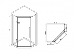 Душевой уголок Abber Ewiges Wasser 80х80 AG05080 профиль Хром стекло прозрачное
