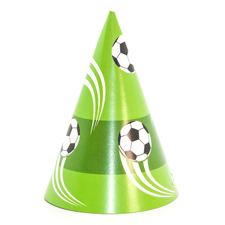 Колпаки праздничные «Футбольный мяч», 6 шт