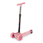 Самокат трехколесный с широкими колесами, колеса PU 12 см, со светом, заднее колесо без света