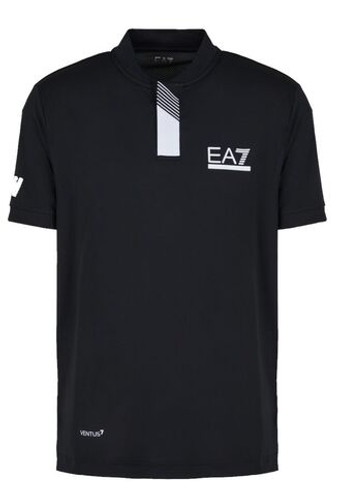 Мужское теннисное поло EA7 Man Jersey Jumper - черный